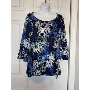 Blue Paisly top